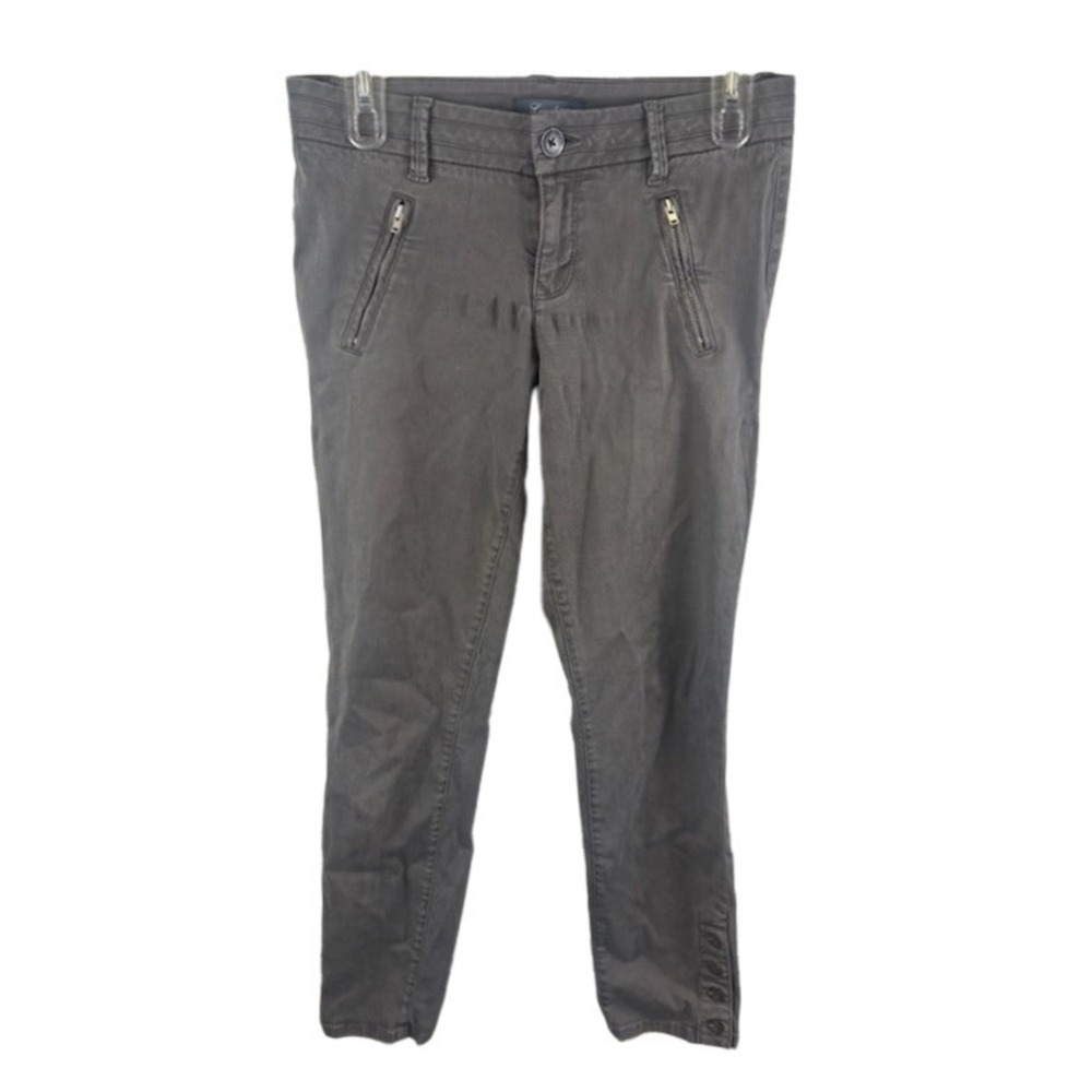 Level 99 Anthropologie Gray Pants Jeans Ankle Zip Pockets Women's Size 27‎